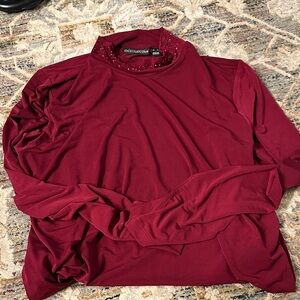 Susan Graver Occasions Rich Burgundy Fabric - NWOT